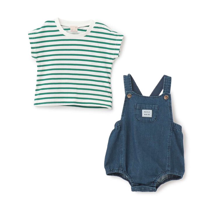 Overalls Outfit Set,Blue, medium image number 4