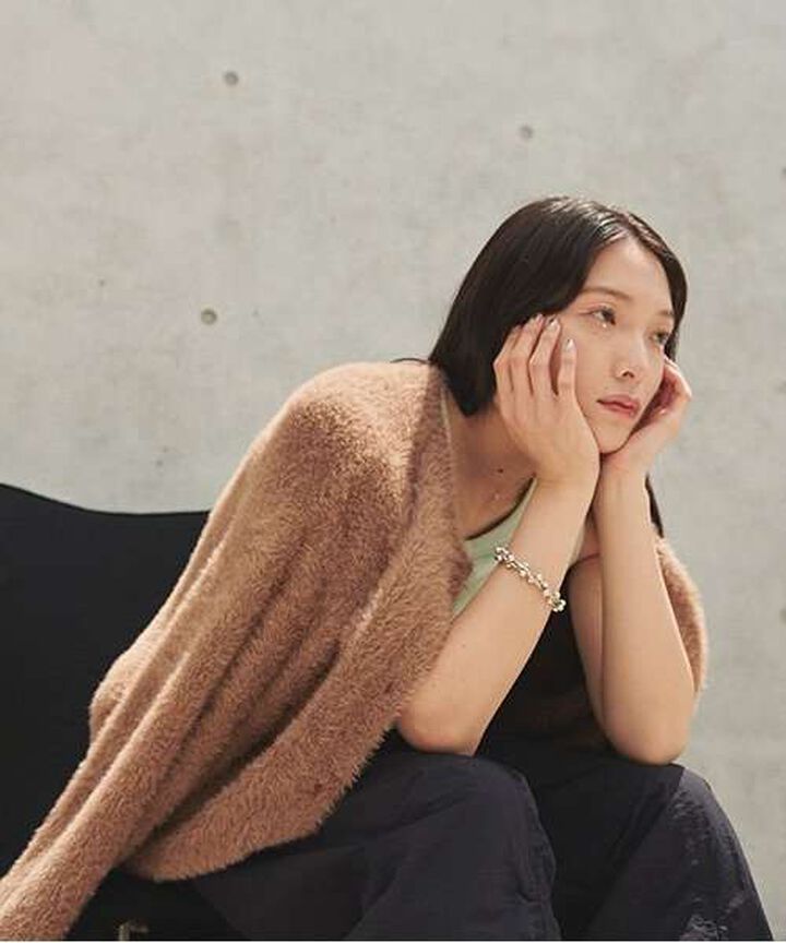 Shaggy Nuance Cardigan,Ivory, medium image number 20