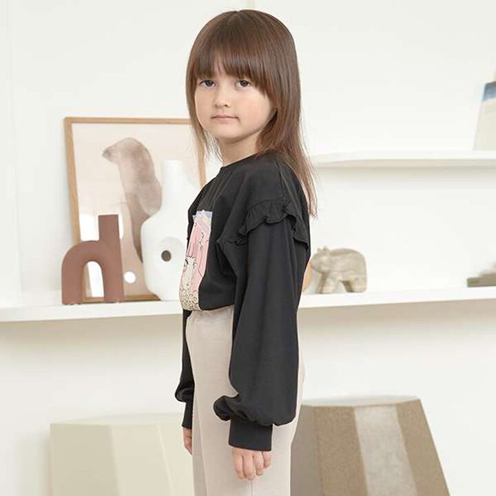 Non-Deforming Girls' Frill Big T-Shirt,Mint, medium image number 5