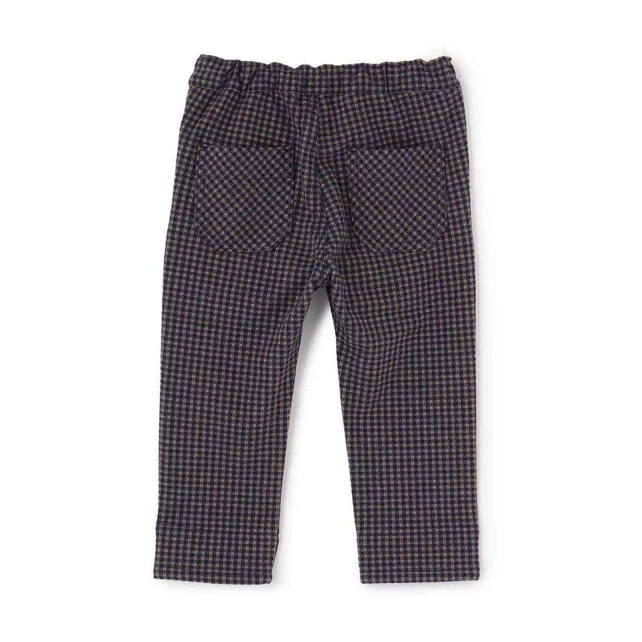 Cut Jacquard Checkered Pants,Navy, large image number 1
