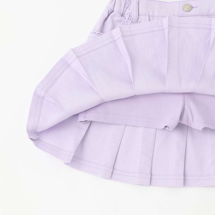 [Restock] Faux Fur Charm Pleated Skirt-Pants,Navy, medium image number 7