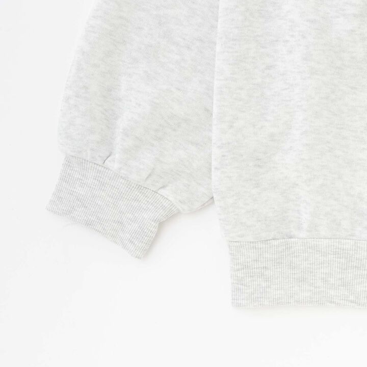 Brushed Fabric Logo Long-Sleeve Top & Pants Set [Loungewear/Pajamas],Pink, medium image number 6