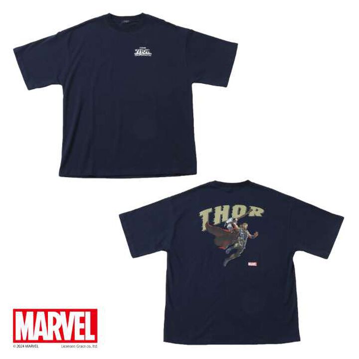 [Adult Size Available] [MARVEL] Thor / Back Print Big T-Shirt,White, medium image number 9