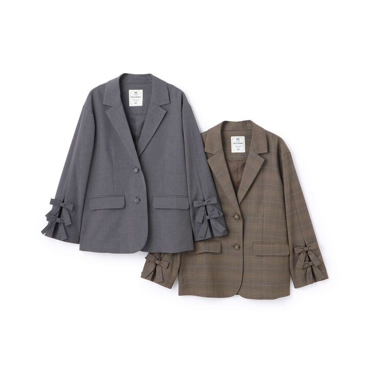 Tailored Ribbon Jacket,Brown, medium image number 7