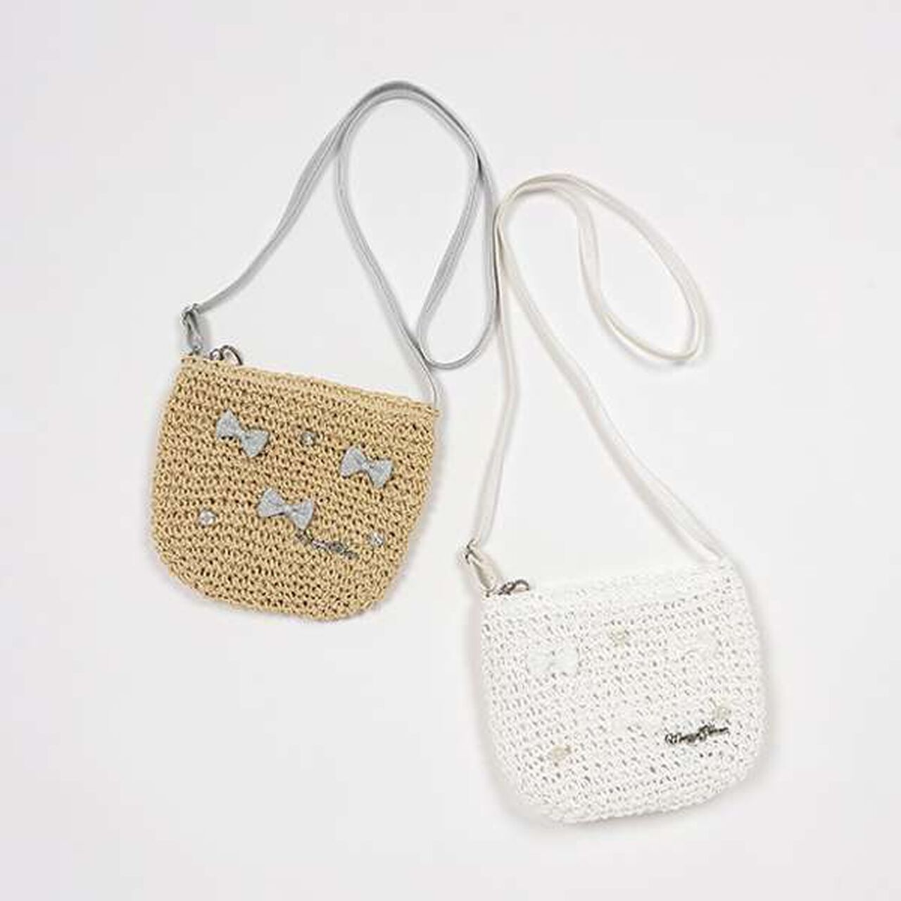 Woven-Style Pouch Bag,Light beige, large image number 7