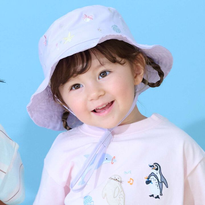 [Heat Shielding] Embroidered Bucket Hat,, medium