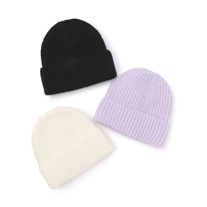 Fluffy Knit Cap,Black, medium image number 3