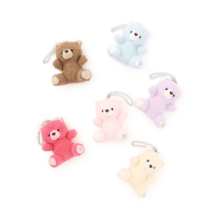 Fluffy Bear Charm with Chain,Ivory, medium image number 5