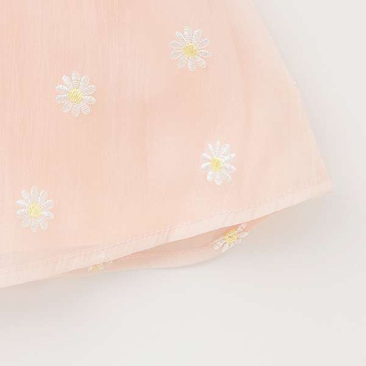 [Link] Floral Embroidery One-Piece Romper,Light pink, large image number 4