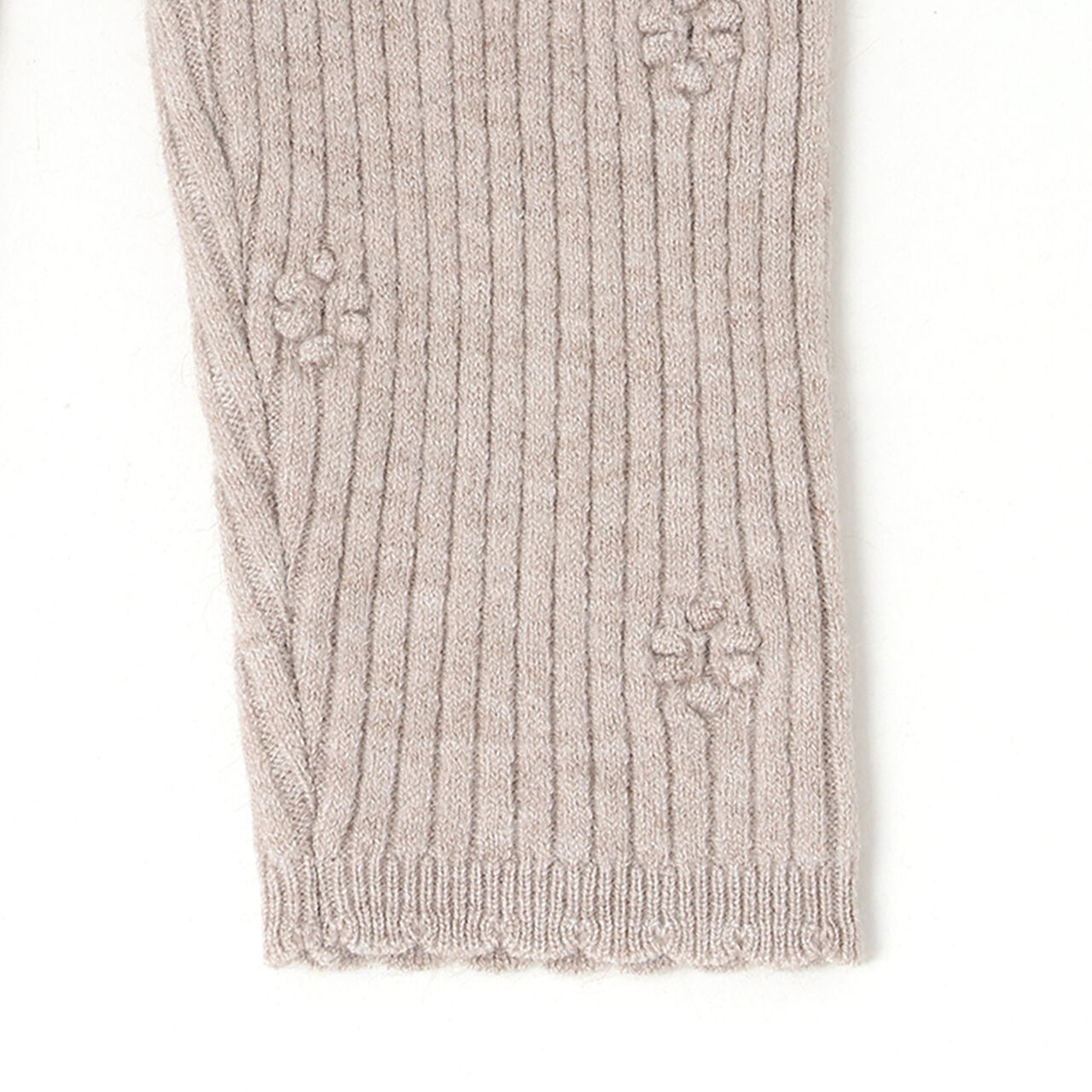 Knit Flower Leggings,Mocha tea, large image number 3