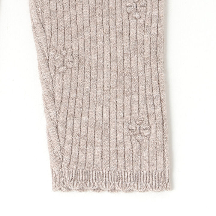 Knit Flower Leggings,Mocha tea, medium image number 3