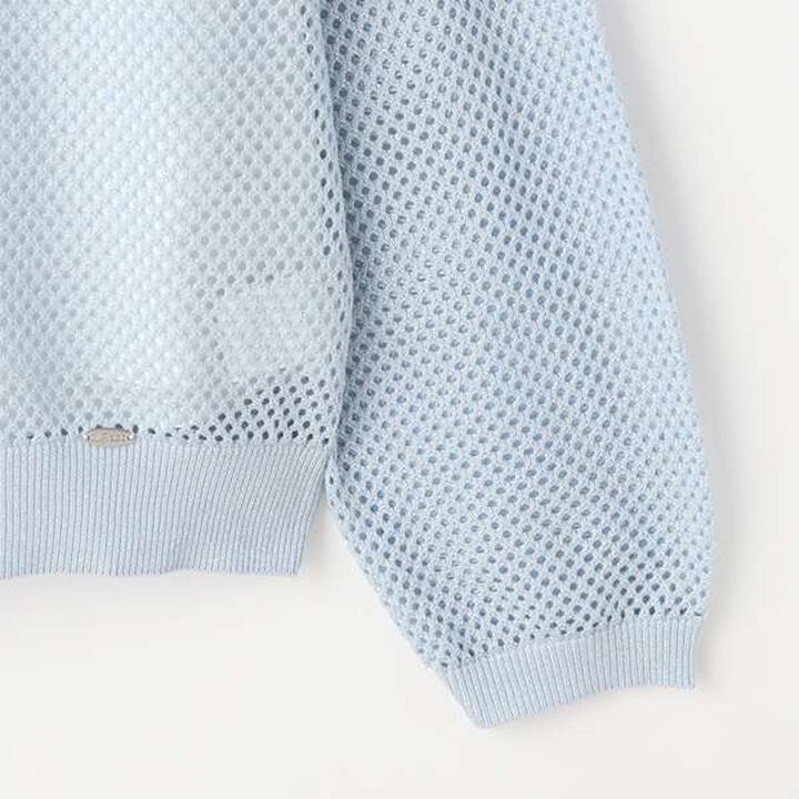 Lurex Mesh Knit & Short Sleeve T-Shirt Set,Light pink, medium image number 11