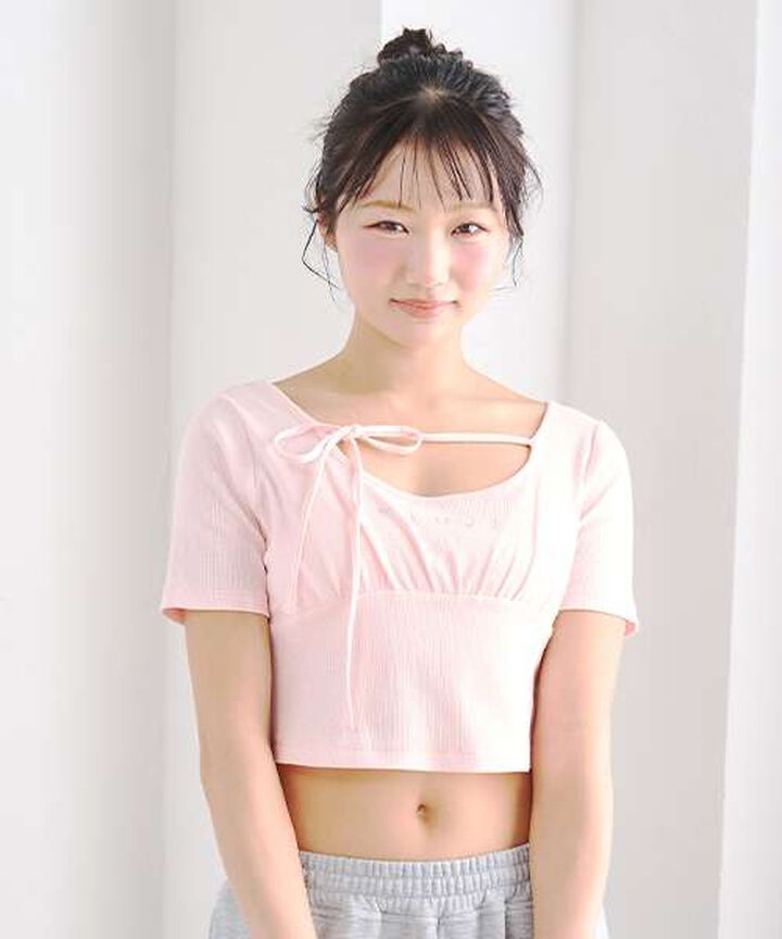 Rhinestone Black Cropped Short Sleeve T-Shirt,, medium