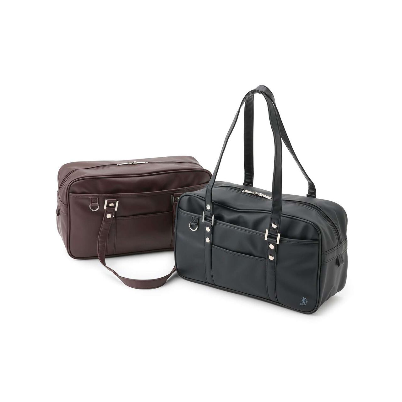 Synthetic Leather School Bag,Black, large image number 10