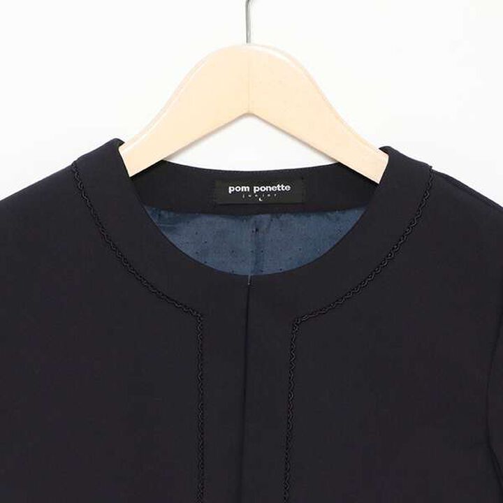 No-Collar Bolero Jacket,Navy, medium image number 3