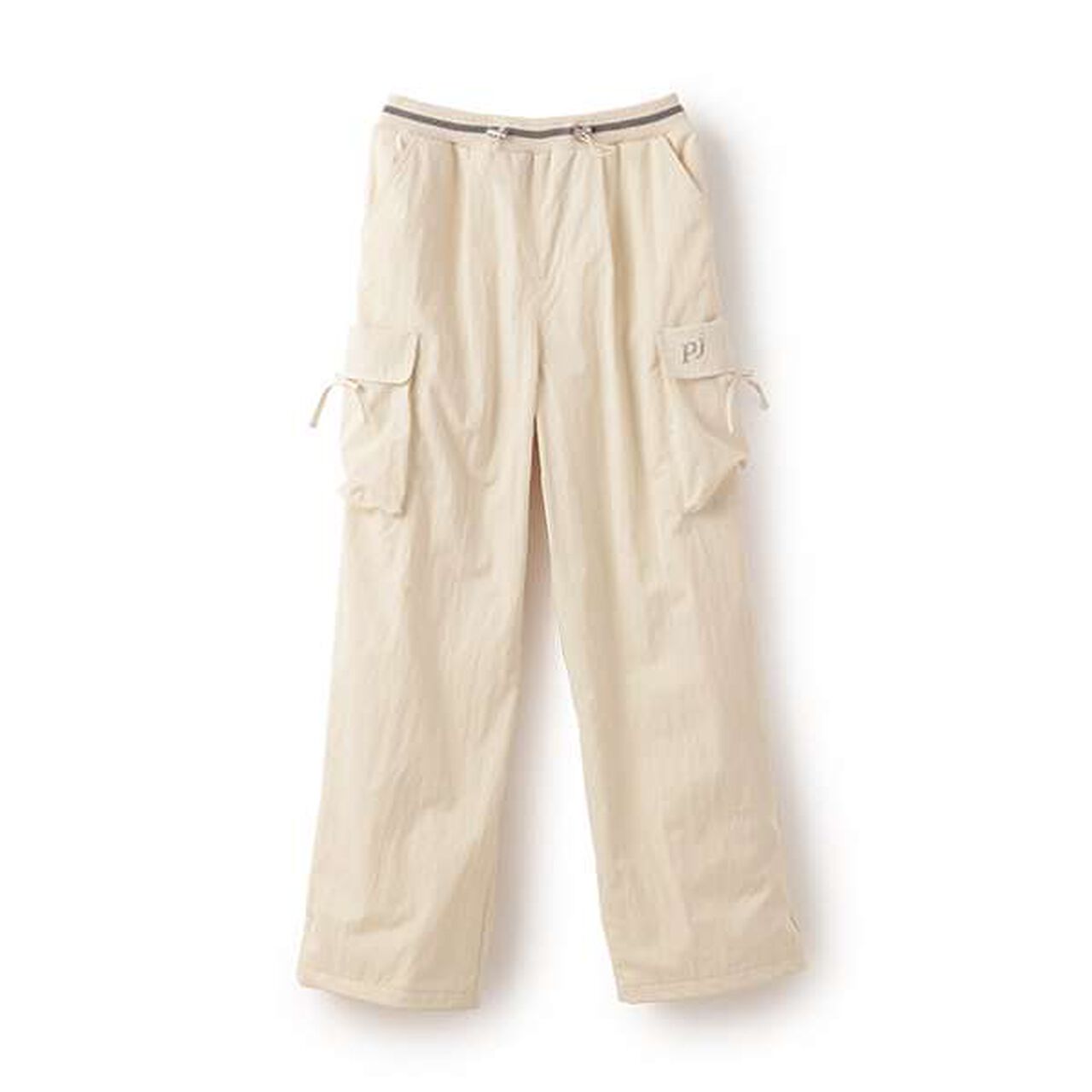 [Warm Lining] Waist Rib Easy Cargo Pants,Ivory, large image number 8