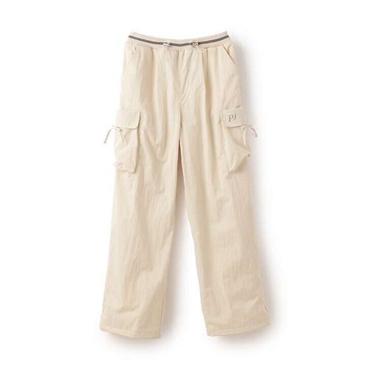[Warm Lining] Waist Rib Easy Cargo Pants,Ivory, medium image number 8