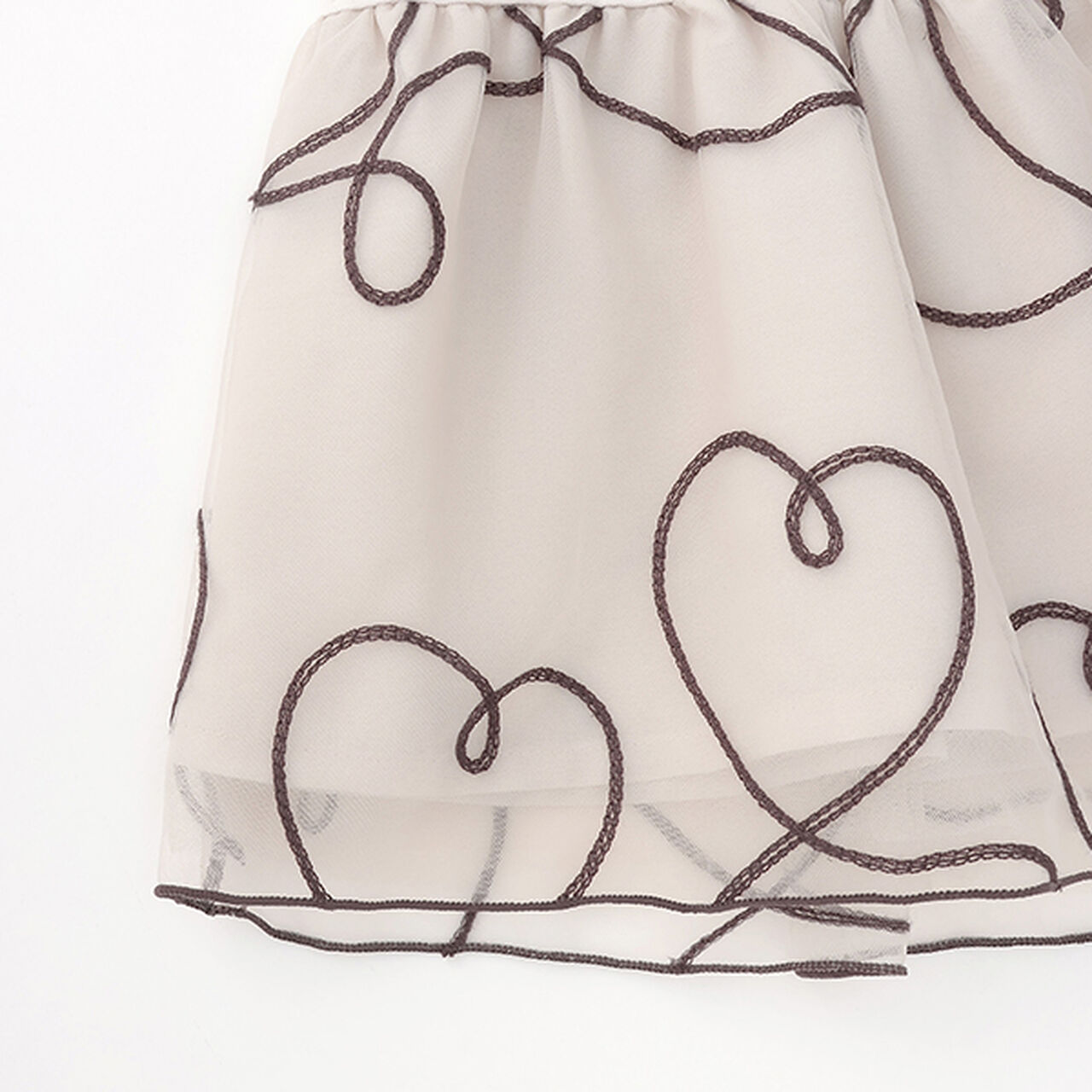 [Link] Chain Embroidery Tulle Tunic,Black, large image number 8