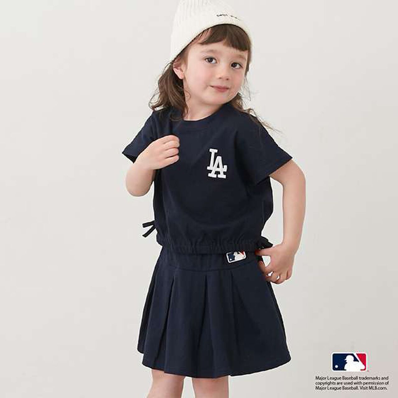 [MLB] Cut Skirt Outfit Set,Navy, large image number 0