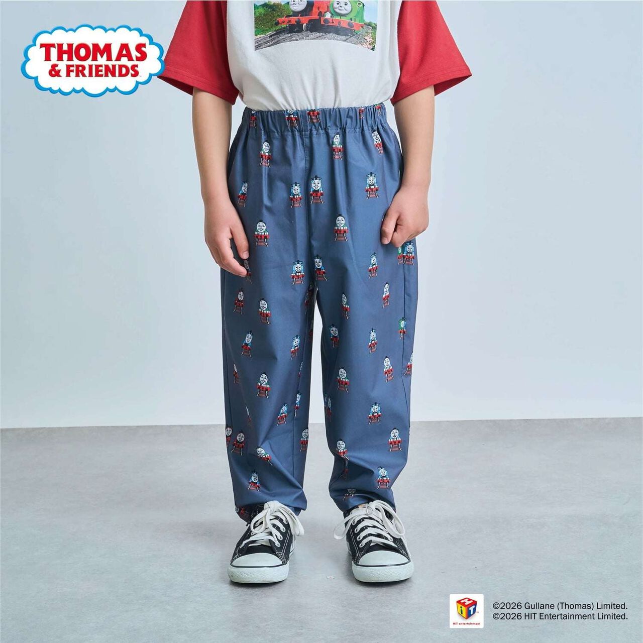 Thomas the Tank Engine All-Over Pattern Pants,Charcoal gray, large image number 0