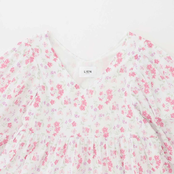 [Parent-Child Matching] Floral A-Line One-Piece Dress,Pink, medium image number 2