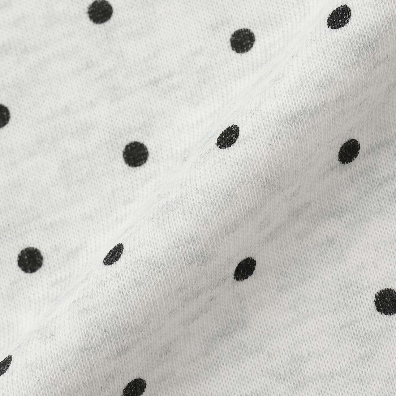 Drawstring Polka Dot Zip Parka,Smoke white, large image number 14