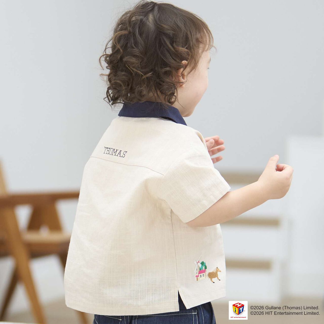 [Thomas the Tank Engine] Short-Sleeve Shirt,Pearl white, large image number 2