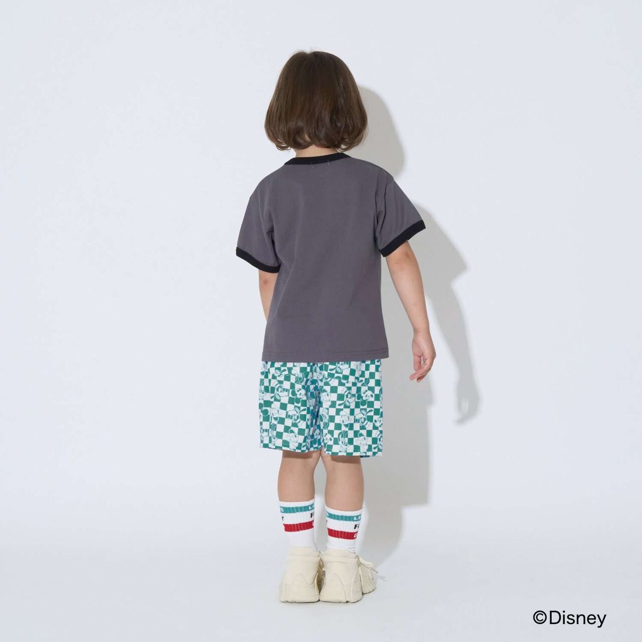 [Disney] [Comfortable Jersey] Assorted Print Ringer T-Shirt,Charcoal gray, large image number 17