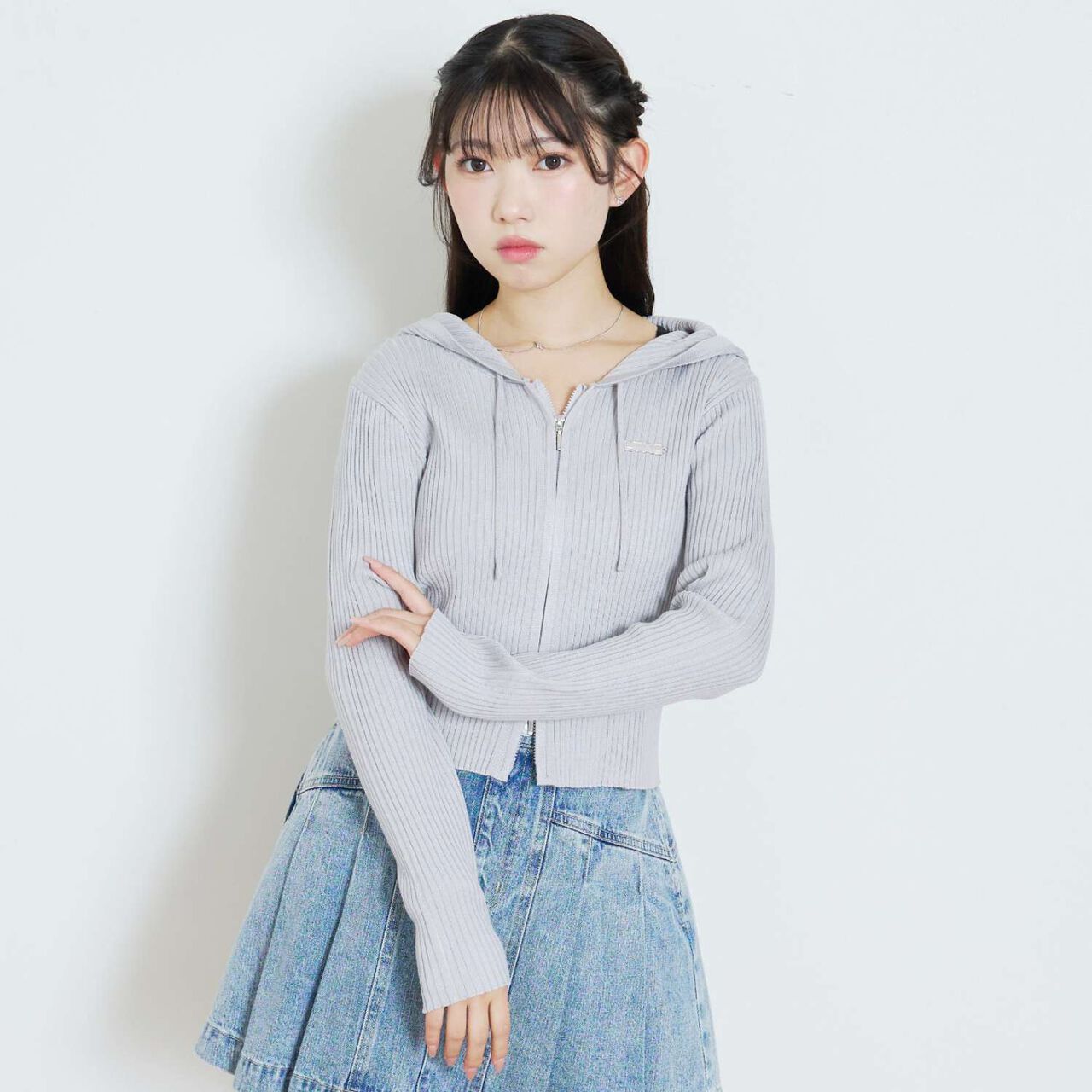 [LTXC] [Arael] Rib Zip Hoodie,Off white, large image number 6