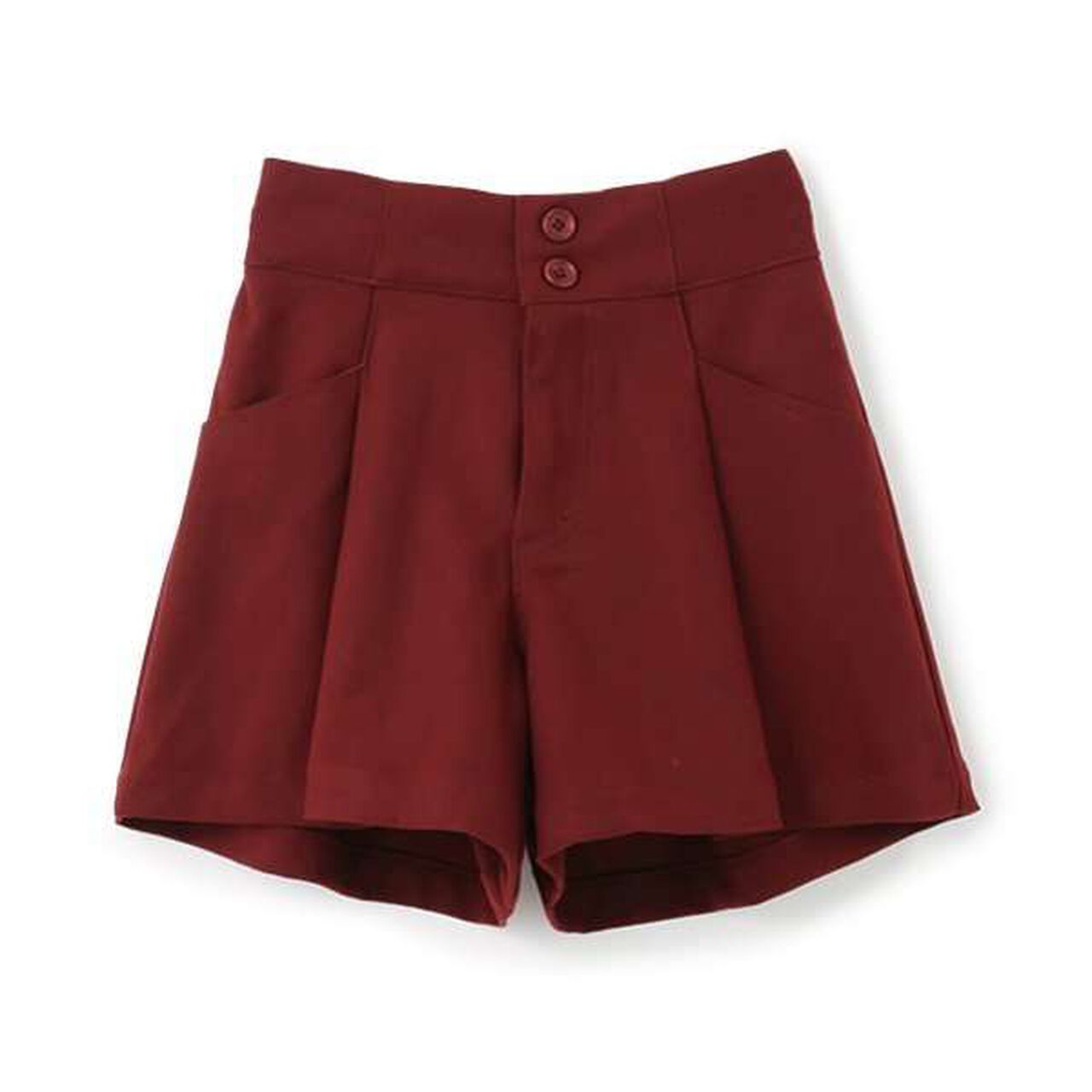 Brushed High-Waist Shorts,Ivory, large image number 3