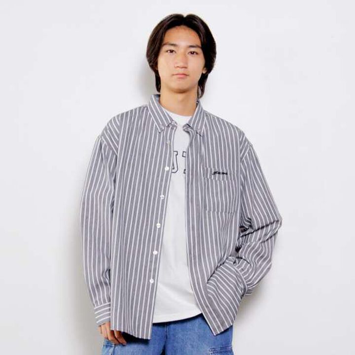 Striped Shirt,Black, medium image number 0