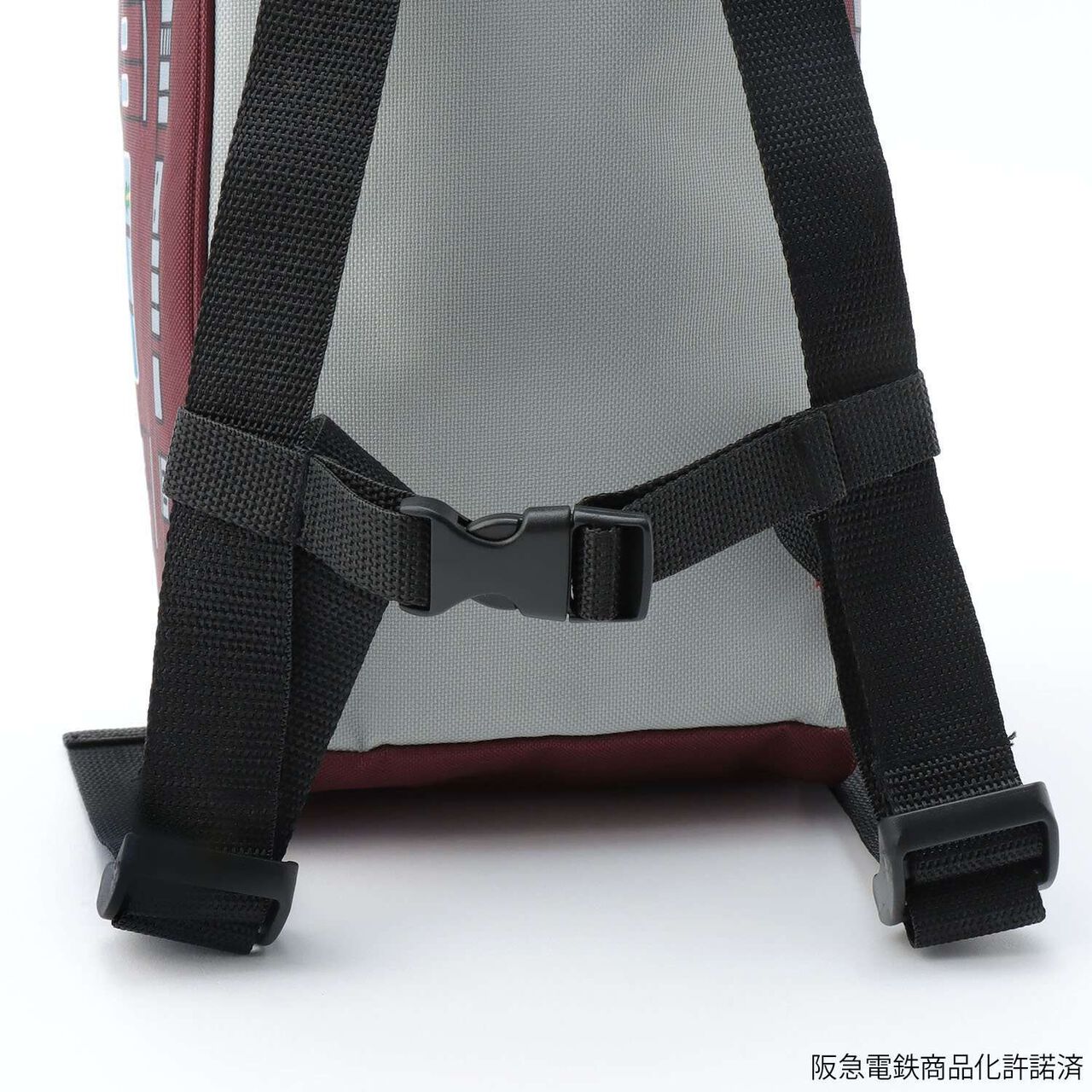Hankyu Train Backpack,Deep red, large image number 4