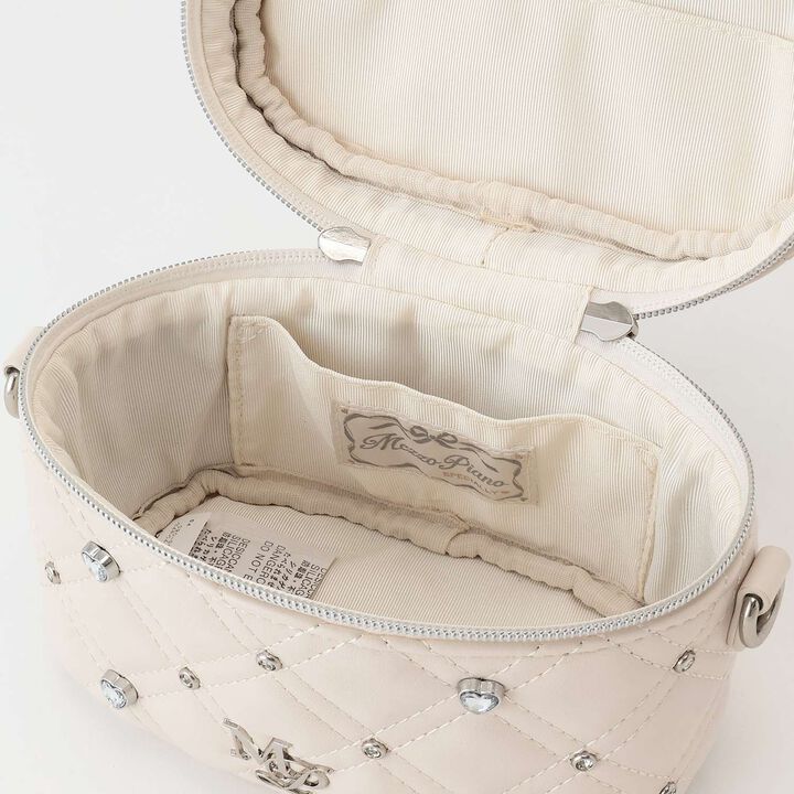 Glitter Ribbon Vanity Shoulder Bag,Ivory, medium image number 9