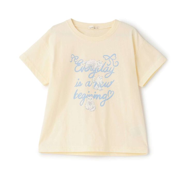 [100% Cotton] Sherbet T-Shirt [UV Cool Touch & Shape-Retaining] Assorted 7 Patterns T-Shirt [Kids Girls],Pearl white, medium image number 7