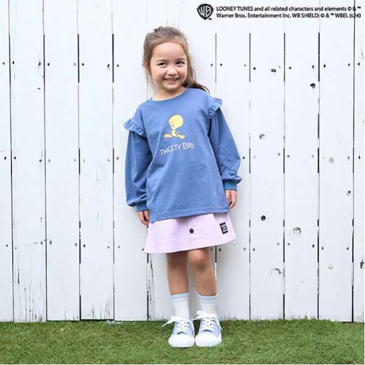 [Tweety] [Anti-Stain Finish] Shoulder Frill Pullover,Yellow, medium image number 8