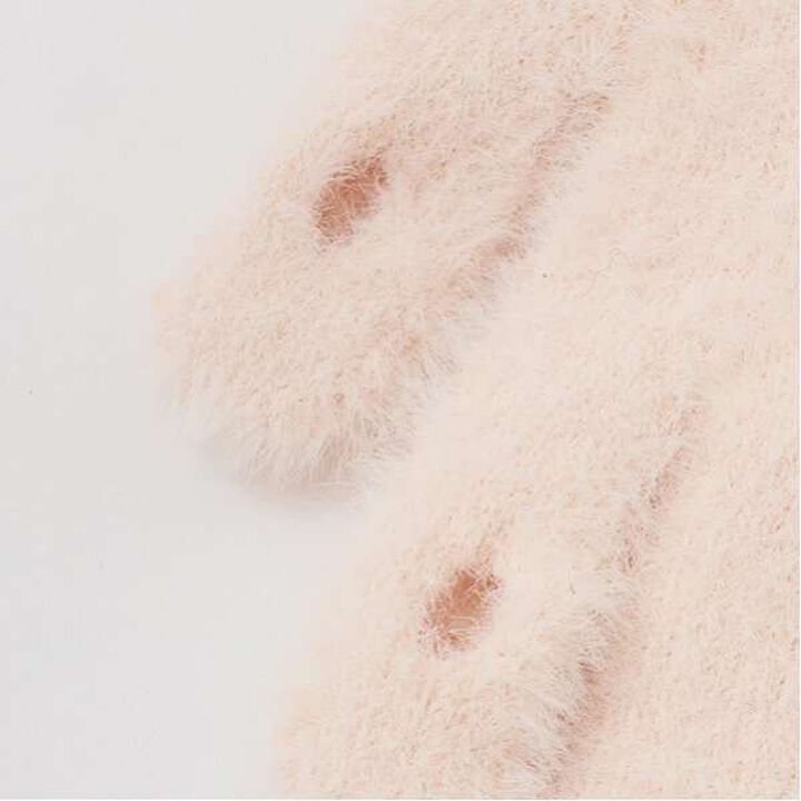 Shaggy Knit Gloves,Beige, medium image number 3