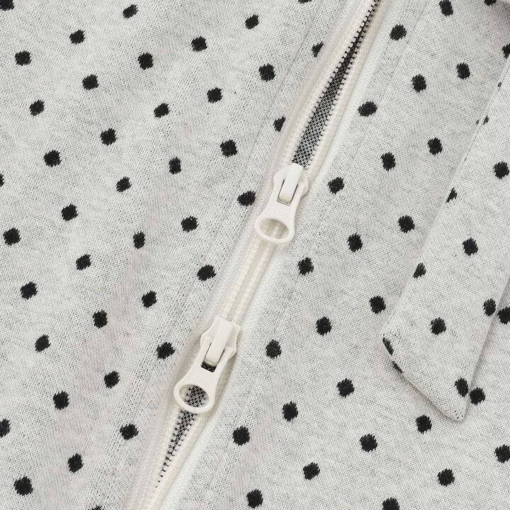 Dot Jacquard Jacket (with Ribbon Brooch),Black, medium image number 3