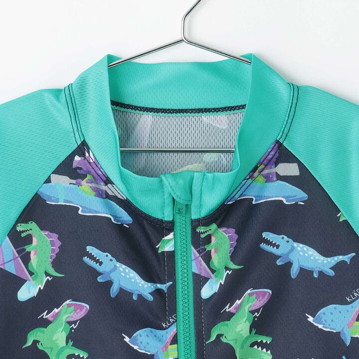 [SWIM] Dinosaur Print Long-Sleeve Rash Guard,Light khaki, medium image number 2