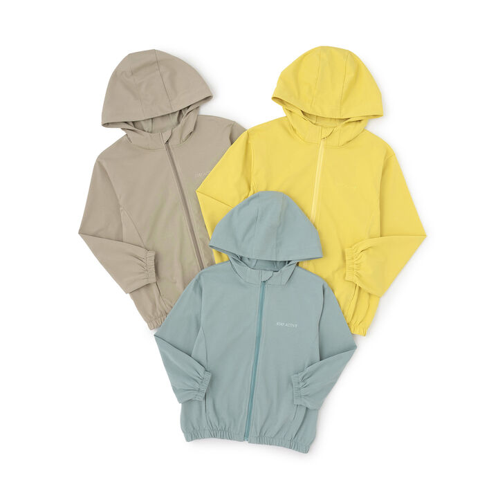 [Cool Touch] [UV Protection] [Antibacterial] Zip Parka,Yellow, medium image number 5