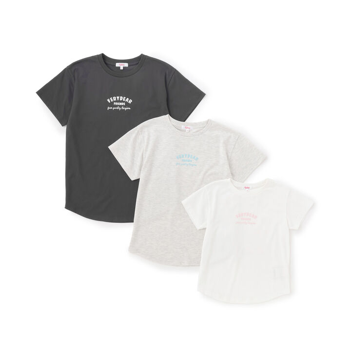 Daily Price Gradient Bear Short-Sleeve Tunic T-Shirt,Charcoal gray, medium image number 8