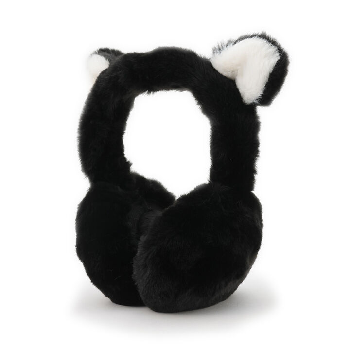 Cat Ear Fur Ear Muffs,Beige, medium image number 2