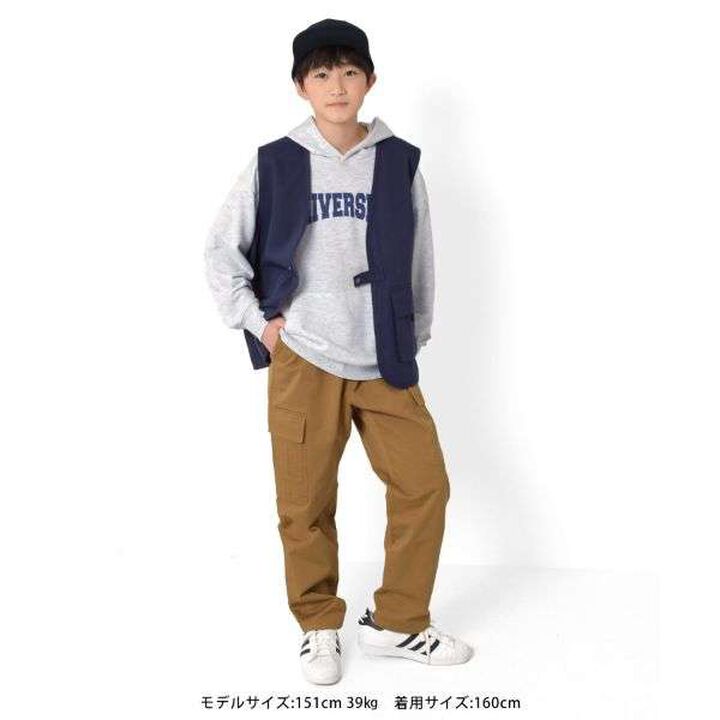 Fleece College Print Parka,Black, medium image number 14