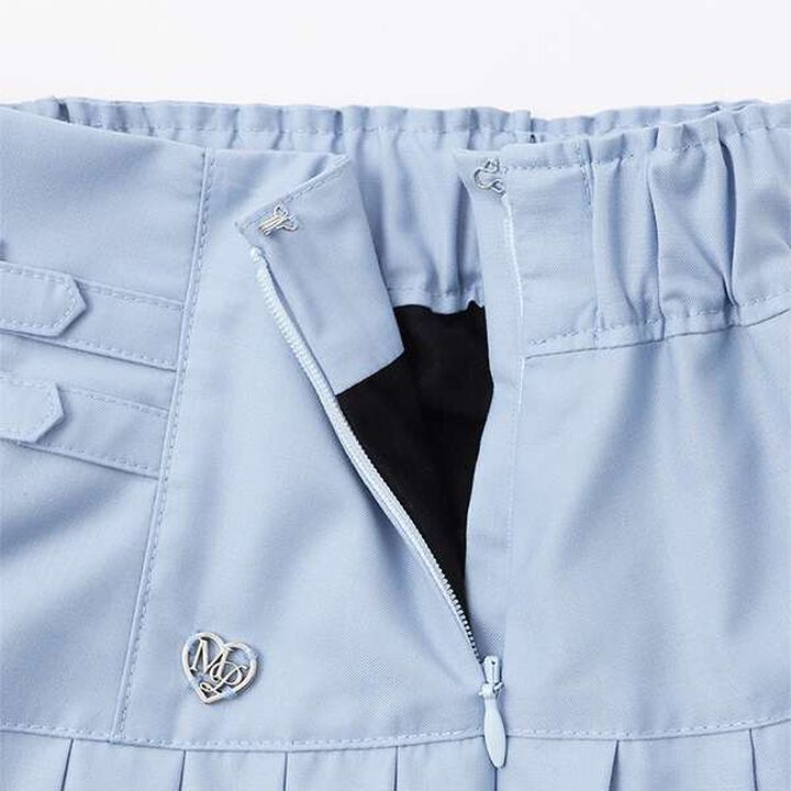 Double Pleated Skirt-Pants,Black, medium image number 4