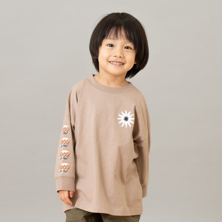 100% Cotton Assorted Sleeve Printed Long Sleeve T-Shirt,Cinnamon, medium image number 0