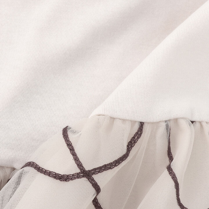 [Link] Chain Embroidery Tulle Tunic,Black, medium image number 10