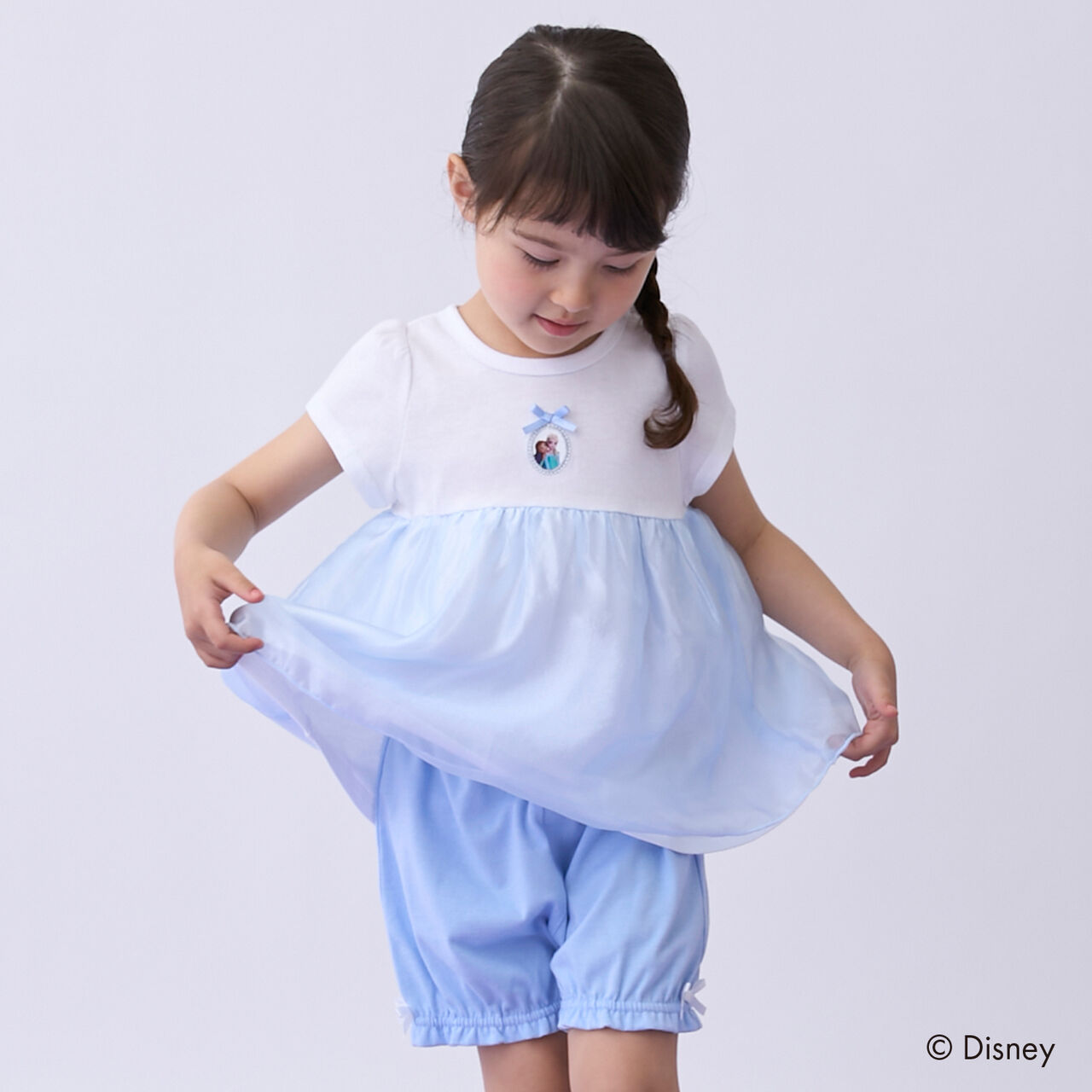 [Disney] Puff Sleeve Pajamas,Pearl white, large image number 3