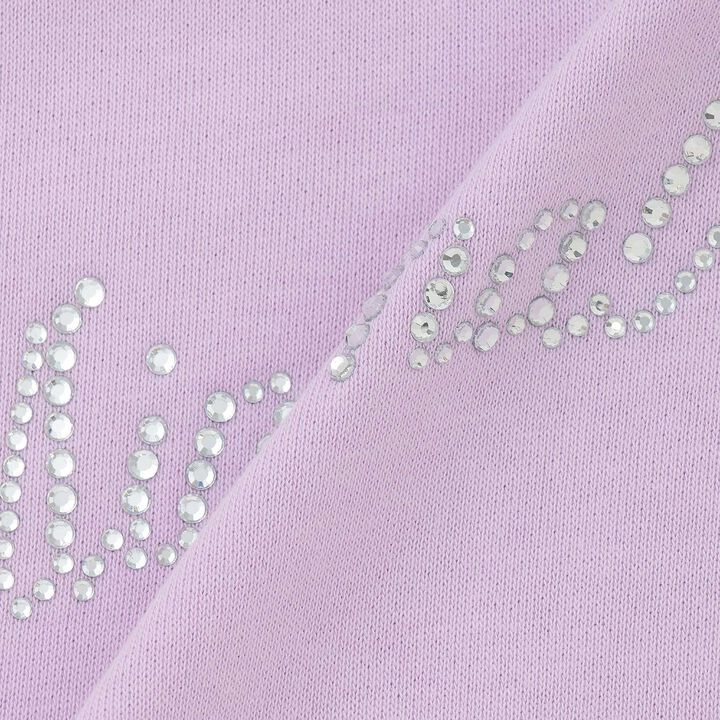 Rhinestone Logo One-Shoulder T-Shirt Outfit Set,Lavender, medium image number 21