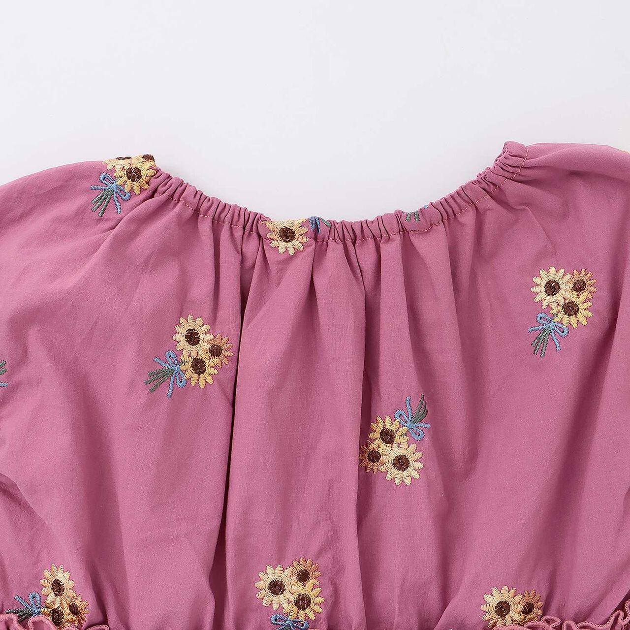 [100% Cotton] Sunflower Embroidered Tunic,Ivory, large image number 18