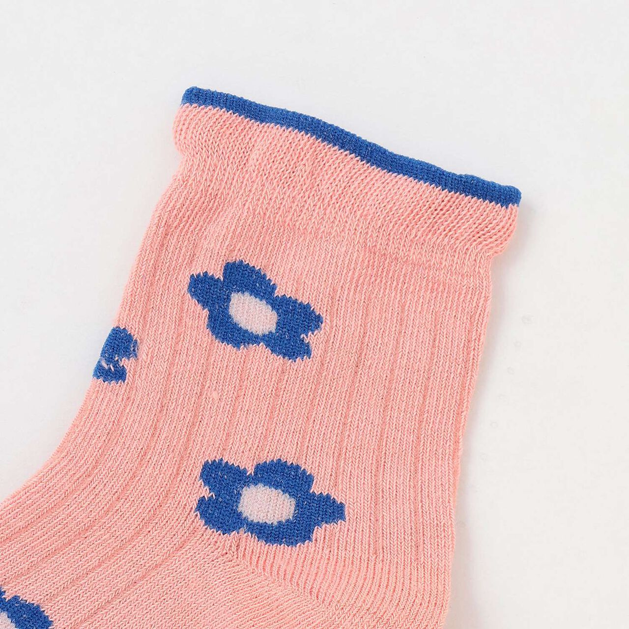 Flower All-Over Pattern Crew Socks [Kids Girls],Pink, large image number 7