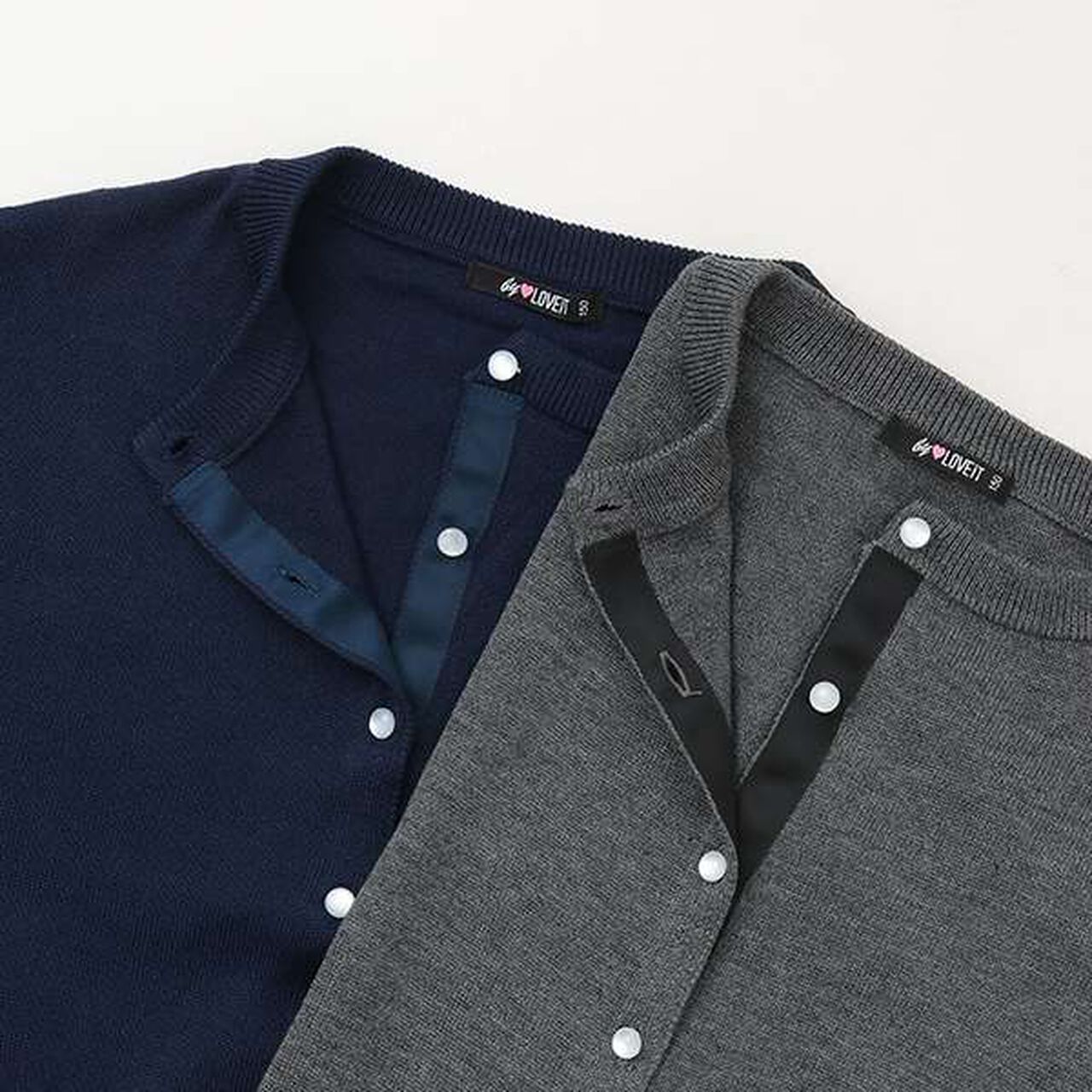 High Gauge Cardigan,Charcoal gray, large image number 3